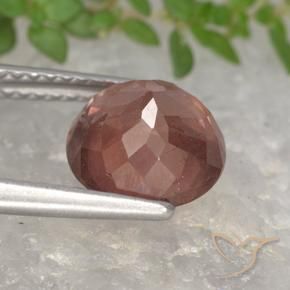 granate malayo Rosa borgoña natural de 2.85 ct, Corte Redondo, VS