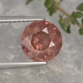 Granate malayo naranja natural de 2,12 ct, corte redondo, VS