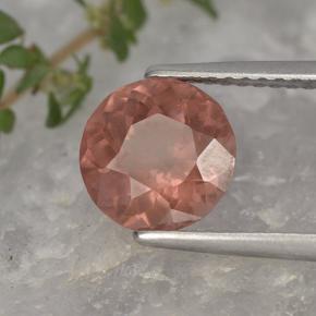 Granate malayo naranja natural de 2,12 ct, corte redondo, VS