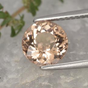 Granate malayo naranja natural de 1,87 ct, corte redondo, VS