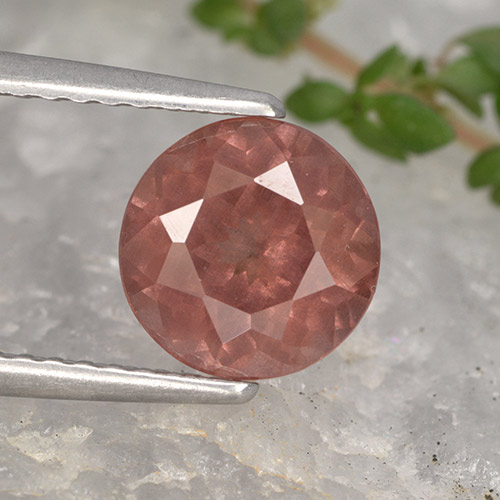 Granate malayo rosa natural de 1,94 ct, corte redondo, VS