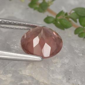 Granate malayo rosa natural de 1,94 ct, corte redondo, VS