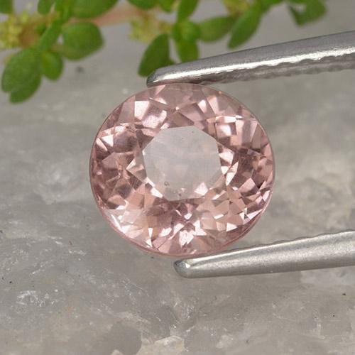 Granate malayo rosa natural de 1,95 ct, corte redondo, VS