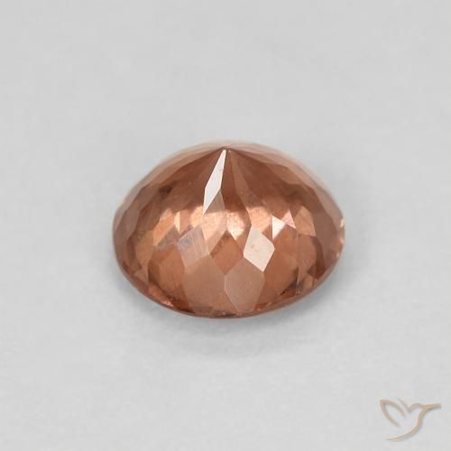 granate malayo Rosado naranja natural de 0.82 ct, Redondo, VS