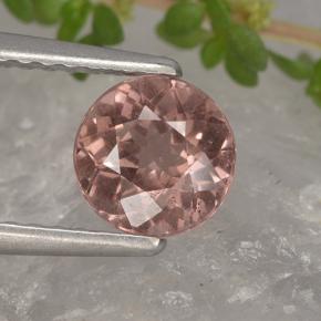 Granate malayo rosa natural de 1,04 ct, corte redondo, VS