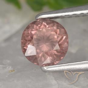 granate malayo Rosa rosado natural de 0.90 ct, Redondo, VS