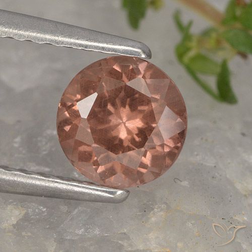 0.93ct Natural Rosado oscuro medio granate malayo, Redondo, VS
