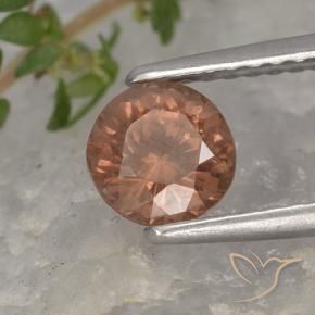 granate malayo Rosa oscuro natural de 0.93 ct, Redondo, VS