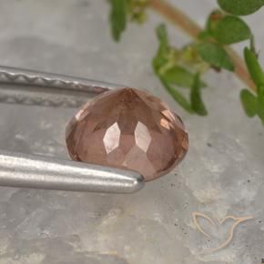 granate malayo Rosa oscuro natural de 0.93 ct, Redondo, VS
