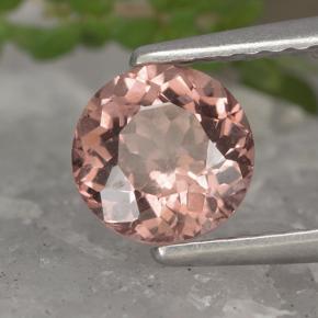 Granate malayo rosa natural de 1,18 ct, corte redondo, VS