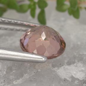 Granate malayo rosa natural de 1,18 ct, corte redondo, VS