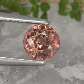Granate malayo naranja natural de 0,67 ct, corte redondo, VS