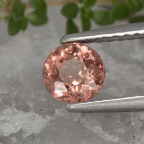 Granate malayo naranja natural de 0,67 ct, corte redondo, VS