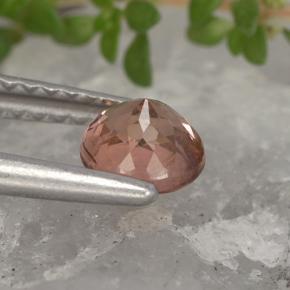 Granate malayo naranja natural de 0,67 ct, corte redondo, VS