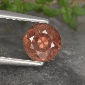 Granate malayo rosa natural de 0,61 ct, corte redondo, VS