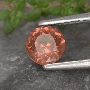 Granate malayo rosa natural de 0,61 ct, corte redondo, VS