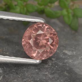 Granate malayo rosa natural de 0,79 ct, corte redondo, VS