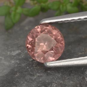 Granate malayo rosa natural de 0,79 ct, corte redondo, VS