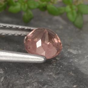 Granate malayo rosa natural de 0,79 ct, corte redondo, VS