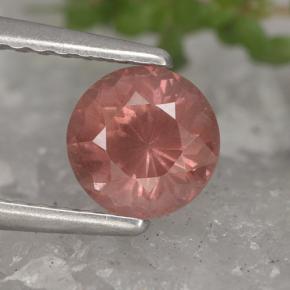 Granate malayo rosa natural de 1,00 ct, corte redondo, VS