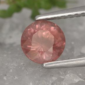 Granate malayo rosa natural de 1,00 ct, corte redondo, VS