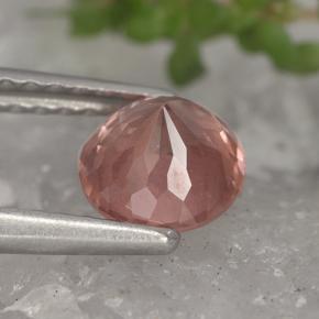 Granate malayo rosa natural de 1,00 ct, corte redondo, VS