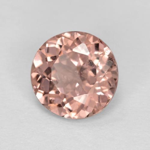 Granate malayo rosa natural de 1,28 ct, corte redondo, VS