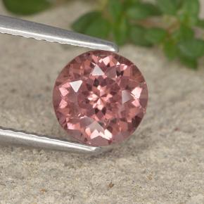 Granate malayo rosa natural de 1,61 ct, corte redondo, VS