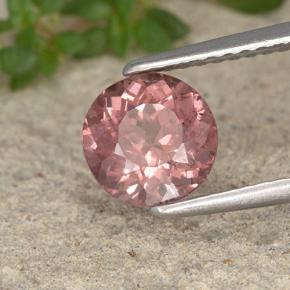 Granate malayo rosa natural de 1,61 ct, corte redondo, VS