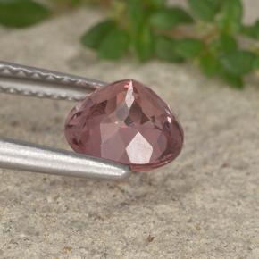 Granate malayo rosa natural de 1,61 ct, corte redondo, VS