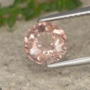 granate malayo Rosado naranja natural de 1.38 ct, Corte Redondo, VS