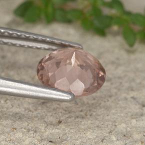 granate malayo Rosado naranja natural de 1.38 ct, Corte Redondo, VS