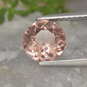 granate malayo Rosado naranja natural de 1.34 ct, Corte Redondo, VS