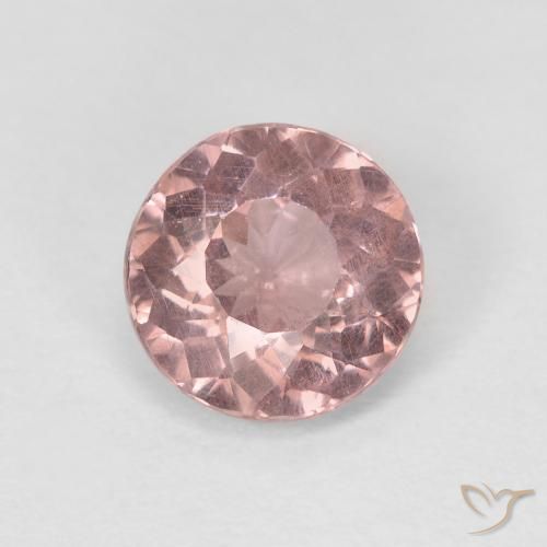 granate malayo Rosa durazno natural de 1.40 ct, Corte Redondo, VS
