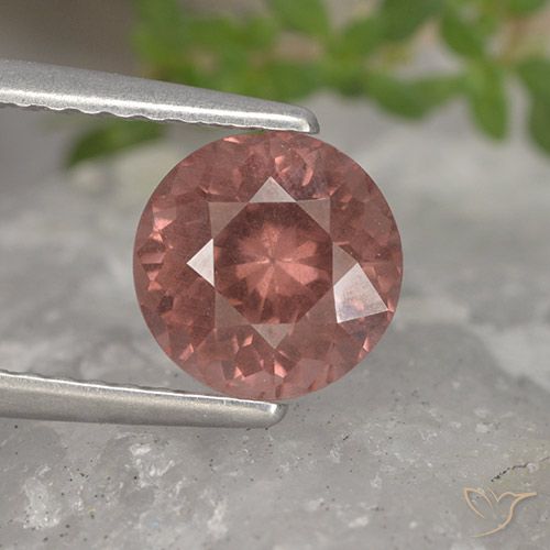 Granate malayo rosa natural de 1,62 ct, corte redondo, VS