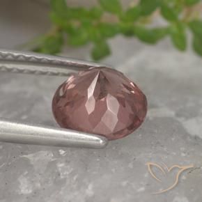 Granate malayo rosa natural de 1,62 ct, corte redondo, VS