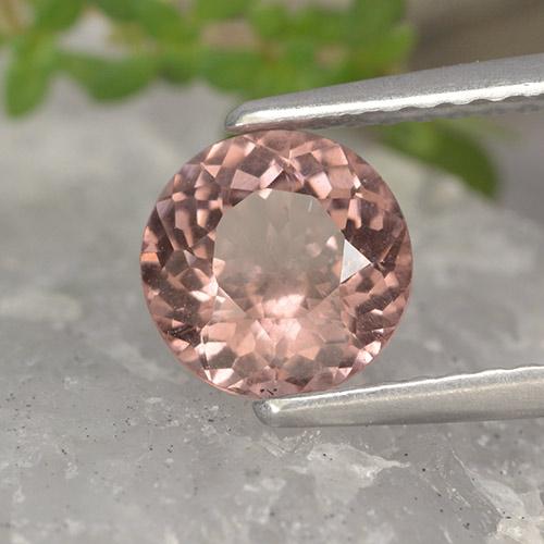 Granate malayo rosa natural de 1,29 ct, corte redondo, VS