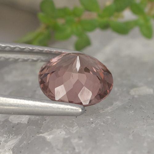 Granate malayo rosa natural de 1,29 ct, corte redondo, VS