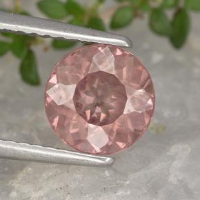 Granate malayo rosa natural de 1,50 ct, corte redondo, VS