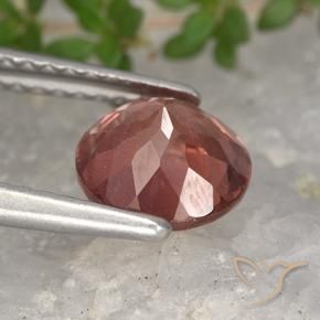 granate malayo Rojo ladrillo natural de 1.64 ct, Redondo, VS