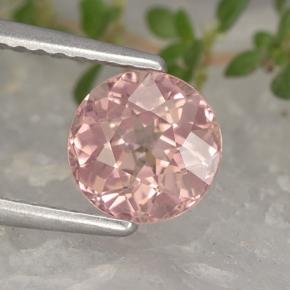 Granate malayo rosa natural de 1,44 ct, corte redondo, VS