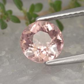 Granate malayo rosa natural de 1,44 ct, corte redondo, VS