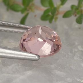 Granate malayo rosa natural de 1,44 ct, corte redondo, VS