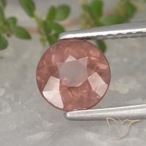 granate malayo Rosado medio natural de 1.34 ct, Redondo, VS
