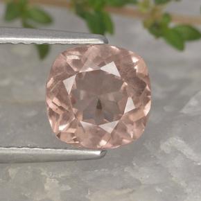 Granate malayo rosa natural de 1,99 ct, corte cojín, VS