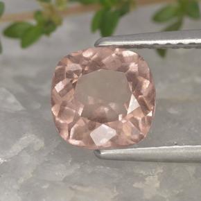 Granate malayo rosa natural de 1,99 ct, corte cojín, VS