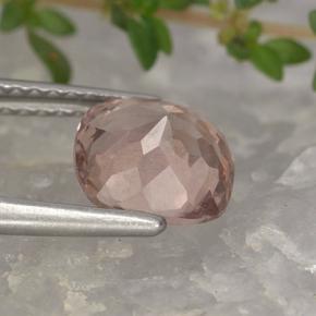 Granate malayo rosa natural de 1,99 ct, corte cojín, VS