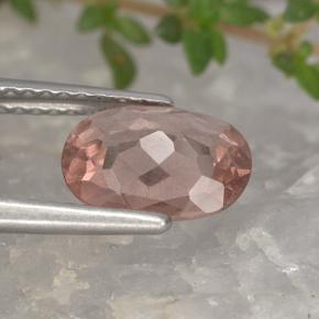 Granate malayo rosa natural de 1,67 ct, corte óvalo, VS