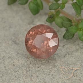 granate malayo Rosado naranja natural de 1.27 ct, Redondo, VS