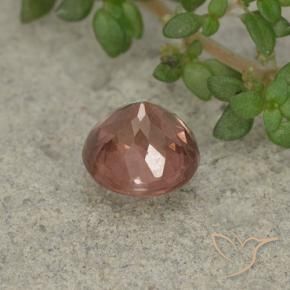 granate malayo Rosado naranja natural de 1.27 ct, Redondo, VS